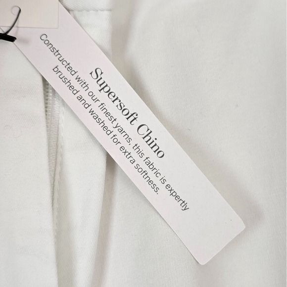 Talbots Womens 16 Petit White Mid Rise Pocketed Relaxed Fit Ankle Chino Pant NWT - Picture 5 of 9